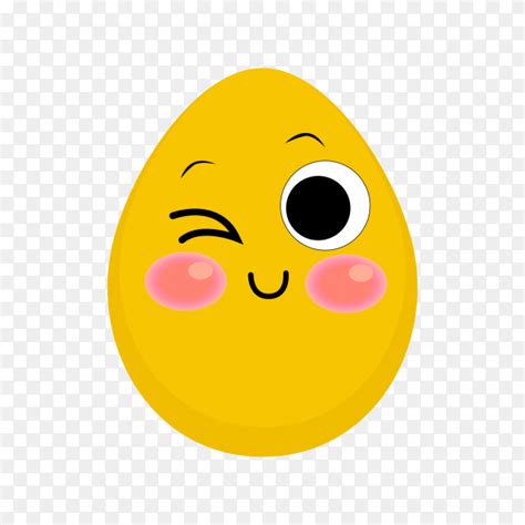 Cute design egg emoji on transparent background PNG - Similar PNG