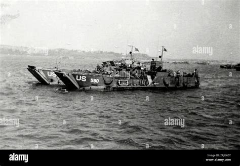 World War II - FRANCE. Invasion of Normandy 1944, Landing Craft Tank LCT(6)-580 Normandy June ...