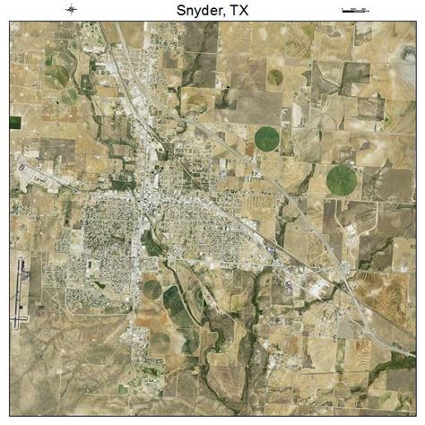 Aerial Photography Map of Snyder, TX Texas