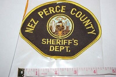 ORIGINAL US CLOTH POLICE PATCH NEZ PERCE COUNTY SHERIFF'S DEPT - AB ...