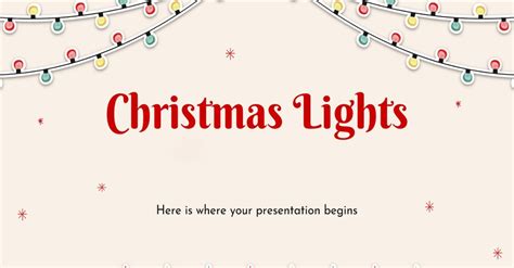 Christmas Lights Google Slides Theme Template 33 Slides