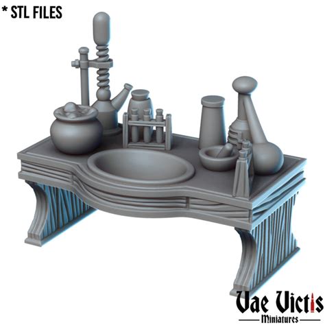 3D Printable The Alchemy table by Vae Victis Miniatures