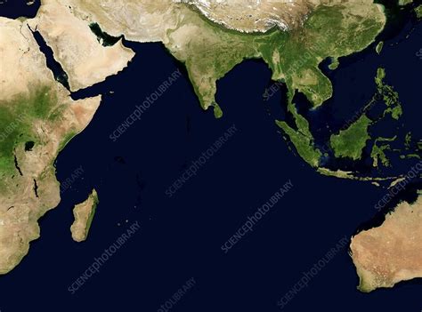 Indian Ocean, satellite image - Stock Image - E250/0101 - Science Photo Library