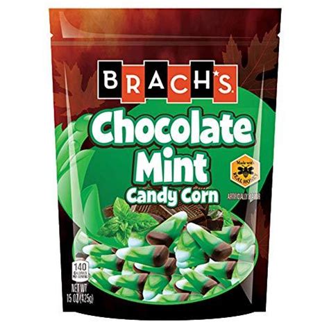 Brach's Chocolate Mint Candy Corn - 15 ounce Bag Pack of 3 - Chocolate