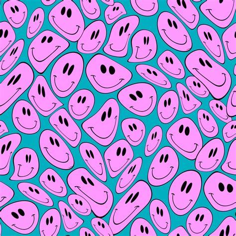 Smiley Face Seamless Repeat Pattern Commercial Use OK | Etsy