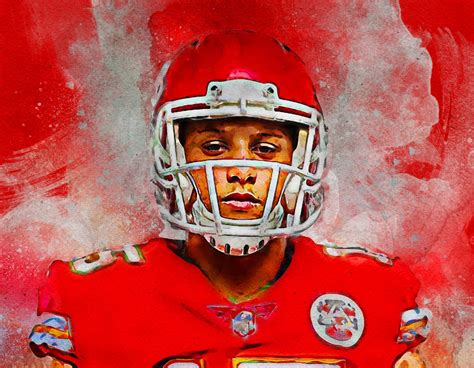 Patrick Mahomes Leinwanddruck Poster Fan Art Kansas City Chief | Etsy