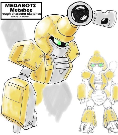 MEDABOTS Metabee sketches by NM8R-KJC on DeviantArt