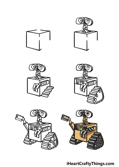 Wall-E Drawing - How To Draw Wall-E Step By Step