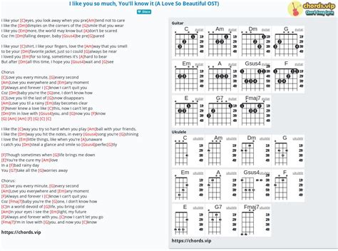 Chord: I like you so much, You'll know it (A Love So Beautiful OST) - tab, song lyric, sheet ...