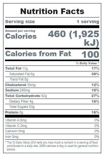 Cracker Barrel Blackberry Cobbler Nutrition Facts