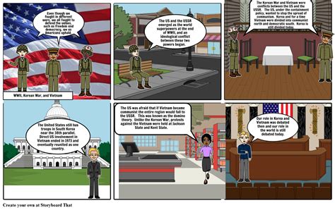 WWII, Korean War and Vietnam Storyboard por karenyancy
