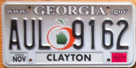 2007 Georgia vg+ | Automobile License Plate Store: Collectible License Plates for Less