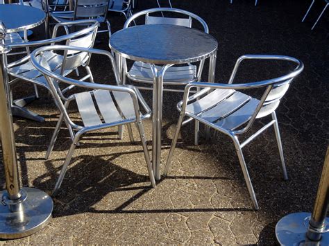 Aluminum Table And Chairs Free Stock Photo - Public Domain Pictures