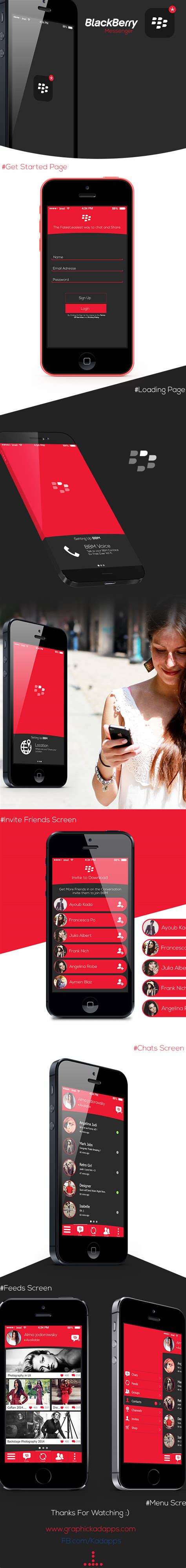 Blackberry Messenger IOS8 on Behance