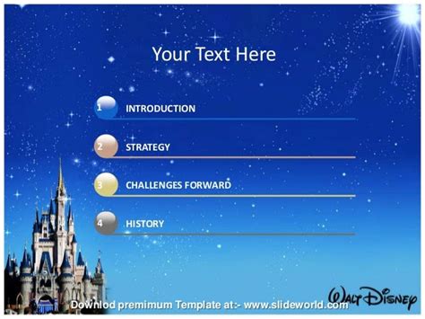 Disney world PowerPoint Template