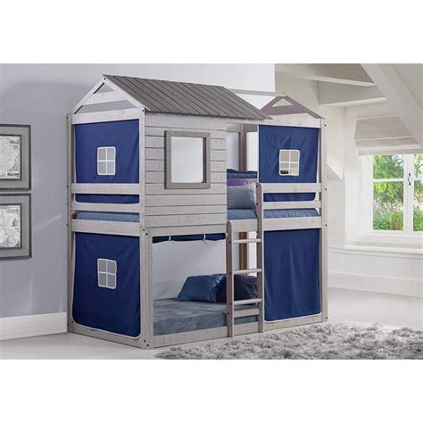 Donco Kids Deer Blind Bunk Loft Bed-Style:Bed with blue tent - Walmart ...