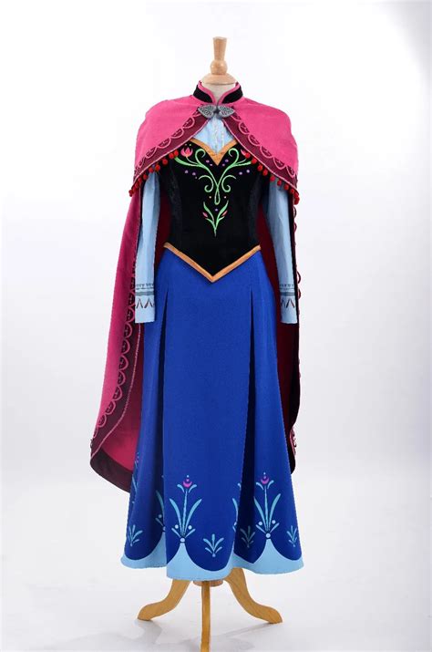 2016 New custom made Anna Princess Dress Anna costume Anna cosplay ...