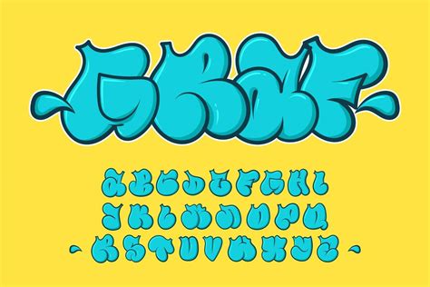 Graffiti Alphabet Bubble Font