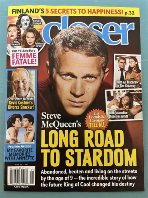 CLOSER 2023 MAGAZINE Steve McQueen FRANKIE AVALON Casper Van Dien RITA Hayworth $2.99 - PicClick