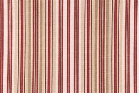 4 Yards Stripe Printed Cotton Drapery Fabric in Lacquer