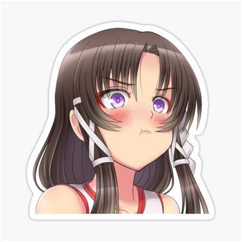 "Pouting Anime Girl" Sticker for Sale by Yero-tshirt | Redbubble