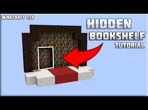 Hidden Bookshelf Door In Minecraft! 1.13 WITH TUTORIAL! : redstone