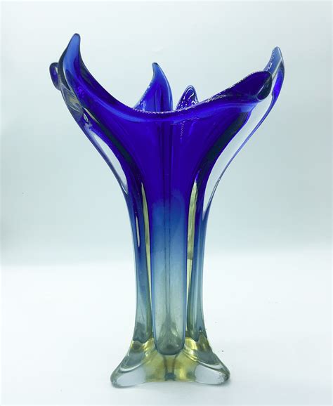 1960's Blue Murano Glass Vase | #142467