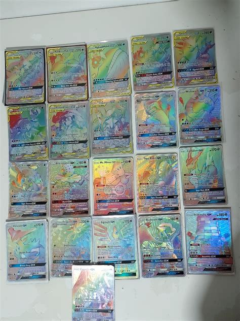 Pokemon gx sun and moon hyper rare rainbow cards, Hobbies & Toys, Toys ...