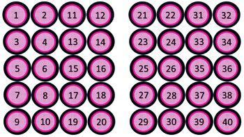 Class Numbers - Black & Pink | Circle labels, Student cubbies, Classroom labels