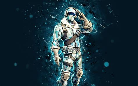 Frostbite blue neon lights, Fortnite Battle Royale, Fortnite characters, Frostbite Skin, HD ...