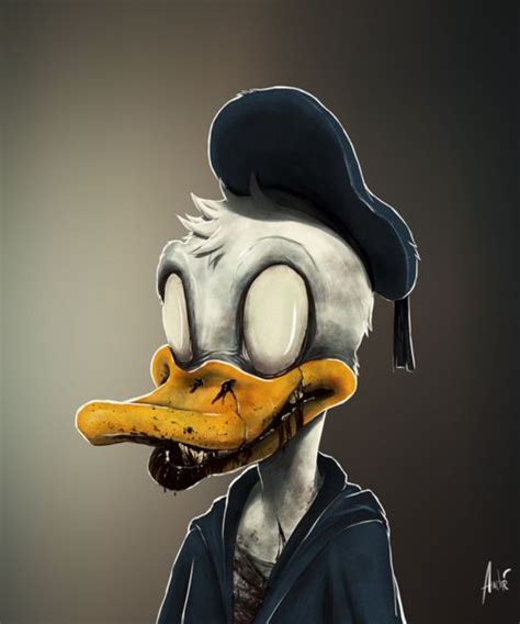 Zombie Donald Duck | Zombie cartoon, Creepy disney, Zombie disney