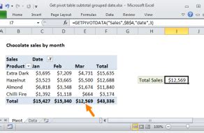 Get pivot table subtotal - Excel formula | Exceljet