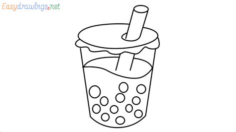 How To Draw Bubble Tea Step by Step - [8 Easy Phase] - [Emoji]