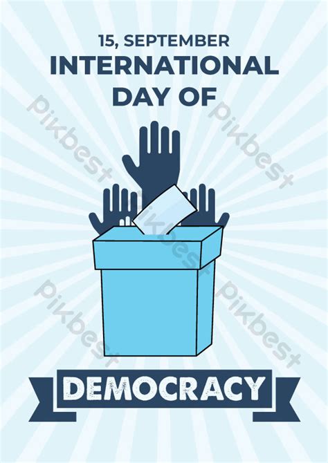 International Day Of Democracy Poster Template | EPS Free Download - Pikbest