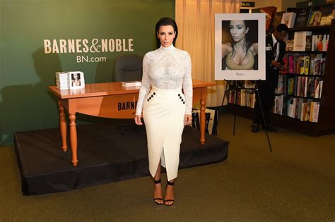 Kim Kardashian Wearing White Outfit For Book Signing 2015 | POPSUGAR ...