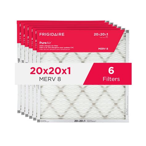 Frigidaire PureAir® 20x20x1 MERV 8 Allergen Electrostatic Pleated Air ...