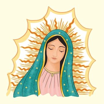 Premium Vector | Virgin Mary, catholic invocation of our lady of Guadalupe, empress of America