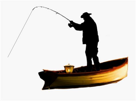 #fisherman , #boat, #silhouette , #fishing - Fishing Boat Transparent ...