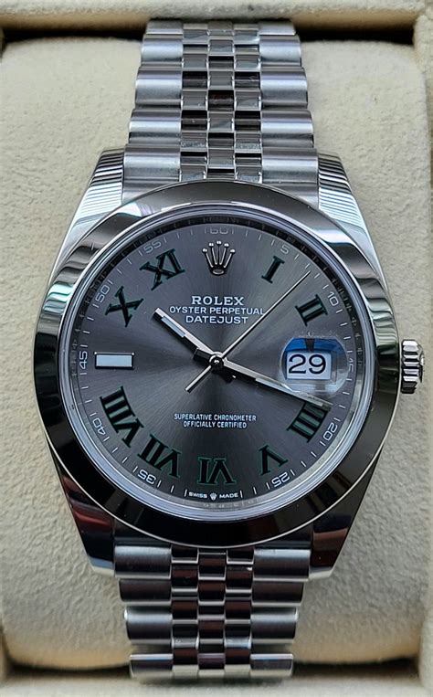 Rolex Datejust 41mm Wimbledon Dial 126300 Jubilee Bracelet Complete Set ...