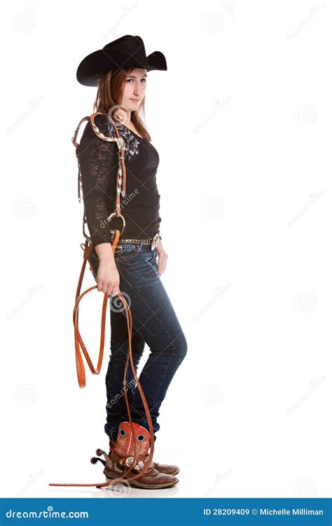 Western Girl stock image. Image of teen, harness, portrait - 28209409