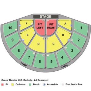 Greek Theater Berkeley Seating Chart | The William Randolph Hearst Greek Theatre