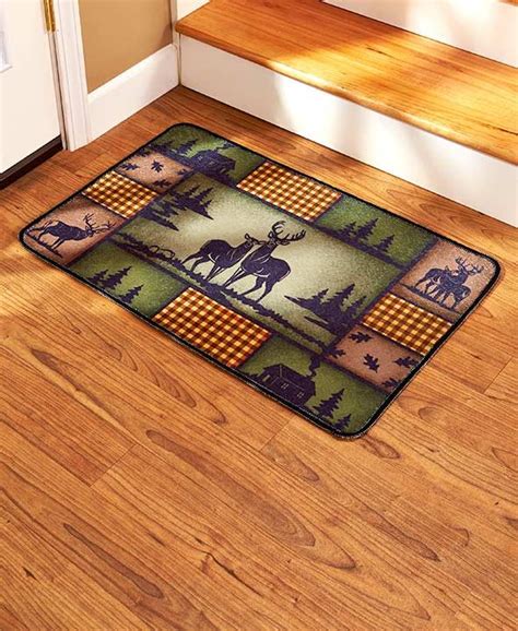 Rug Landing Stair Treads Country Hearts Deer Cabin Lodge Nonslip Polyester | Rugs, Stair treads ...