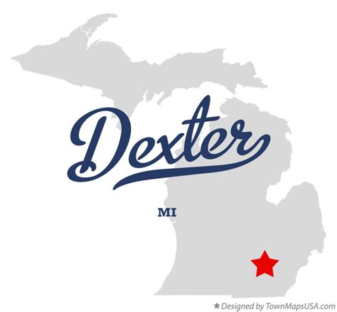 Map of Dexter, MI, Michigan