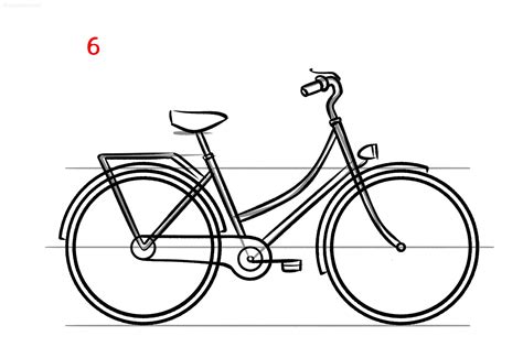 Bike Drawing » How to draw an Bike Step by Step