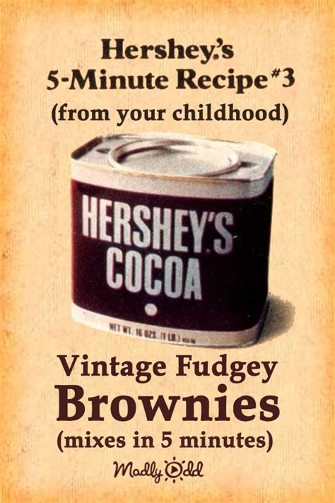 The original Hershey’s Brownie recipe from your childhood | Hershey recipes, Brownie recipes ...