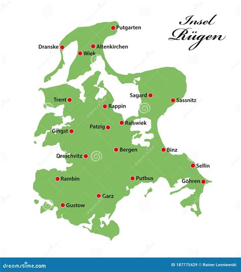 Map Of Ruegen Cartoon Vector | CartoonDealer.com #151490913