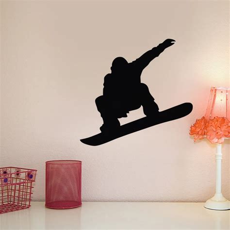 Snowboard Wall Decals Vinyl Adhesive Stickers Nursery Home Decor Wall ...