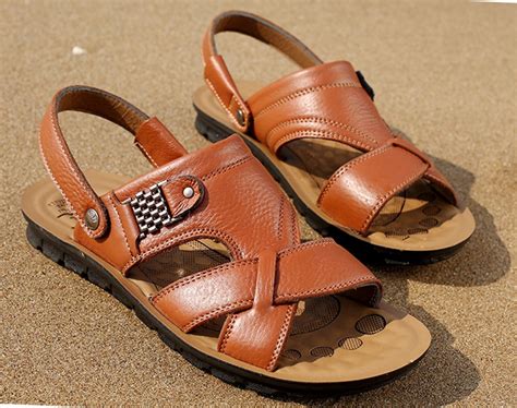 Summer Genuine Leather Beach Men Sandals