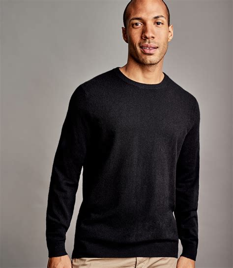 Black | Pure Cashmere Crew Neck Jumper | WoolOvers AU