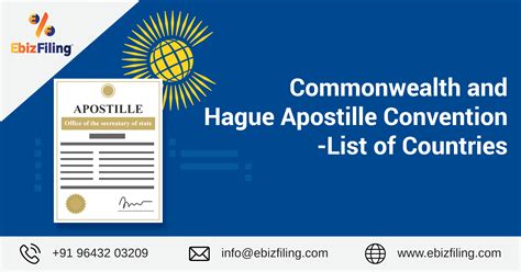 What countries fall under Commonwealth & Hague Apostille Convention?